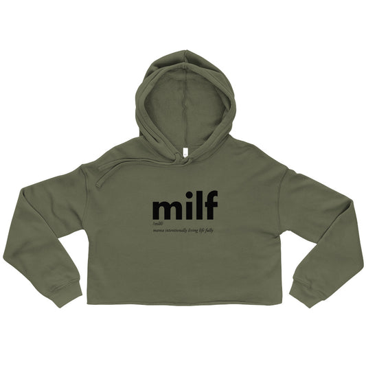 MILF Definition I Crop Hoodie
